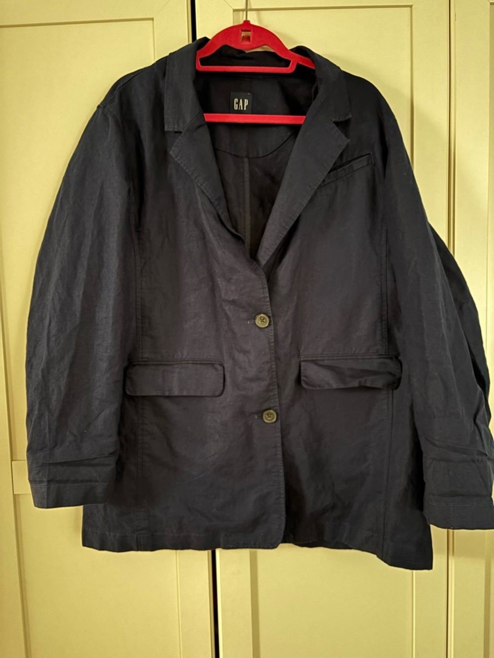 GAP Dark Navy Single-Breasted Women's Blazer Jacket
